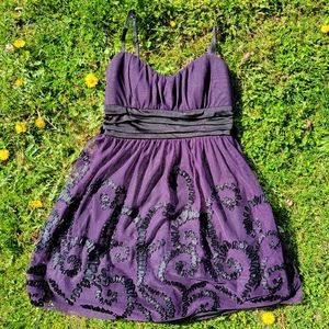Purple & Black Dress